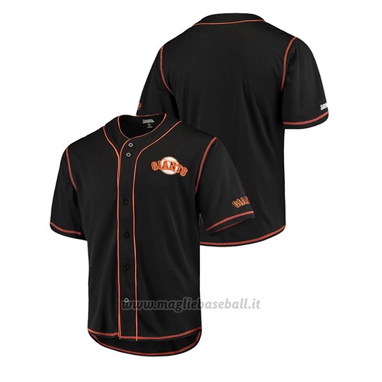 Maglia Baseball Uomo San Francisco Giants Button-down Stitches Team Color Nero